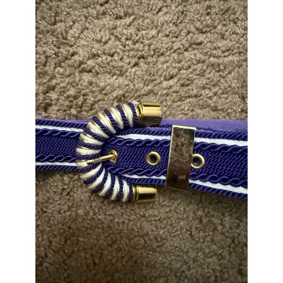 Women's Vintage Unbranded Purple and White Belt, One Size - Picture 2 of 6